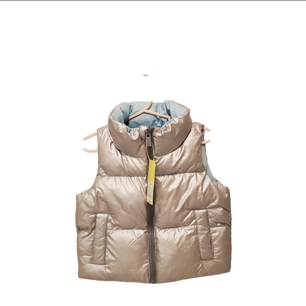 🇺🇸New Silver Puffer Vest Size XS (4-5) - Picture 1 of 4